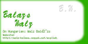 balazs walz business card